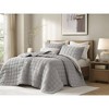 Harbor House 3Pcs Solid Color Lightweight Quilt Set, Garment Wash Box Stiching Cooling Quilt with Matching Pillow Shams - 2 of 4