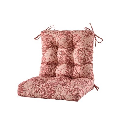 ARTPLAN Outdoor Chair Cushion,High Back Tufted Patio Cushion with Tie for Adirondack Rocker Chair,44"x21"x4",1 Count,Floral