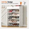 SKRAN 5-Tier Shoe Rack, Wooden Free Standing Shoe Cabinet, Vertical Organizer with Flip-top lid for Closet, Entryway, Dorm and Bedroom (White) - 2 of 4