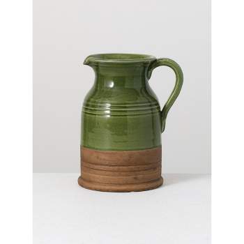 Sullivans Ceramic Pitcher Vase 9.5"H Gray