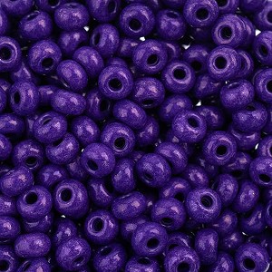 John Bead Czech Glass Seed Beads 6/0, Terra Intensive Purple (22g Vial) - 1 of 2