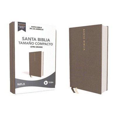 Nbla Santa Biblia, Letra Grande, Tamaño Compacto, Tapa Dura/Tela, Gris, Edición Letra Roja - Large Print (Hardcover)