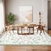 Area Rugs Modern Floral Rug for Living Room Bedroom,Low Pile Area Rugs Machine Washable Large Carpet for Dining Room Playroom Home Office Decor - 3 of 4