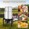 Crawfish Boiler with Steam/Boil Basket & Strainer, 110000BTU Propane Jet Burner with Support Rack & Lifting Hook - 3 of 4