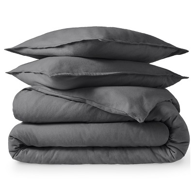 Cotton Flannel Duvet Cover & Sham Set by Bare Home