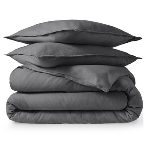 Cotton Flannel Duvet Cover & Sham Set by Bare Home - 1 of 4