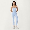 Anna-Kaci Active Women's Scoop Neck Full-Length Activewear Bodysuit with Spaghetti Straps - 2 of 4