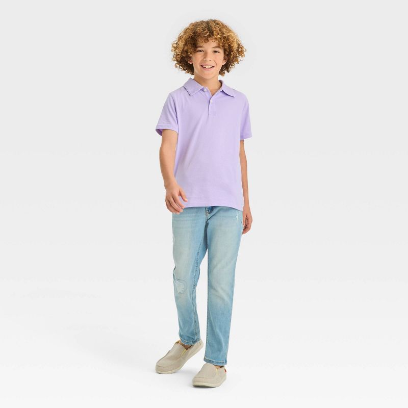 Boys' Short Sleeve Washed Polo Shirt - Cat & Jack™, 4 of 5