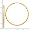 Black Bow Jewelry 2mm x 55mm 14k Yellow Gold Polished Round Endless Hoop Earrings - 4 of 4