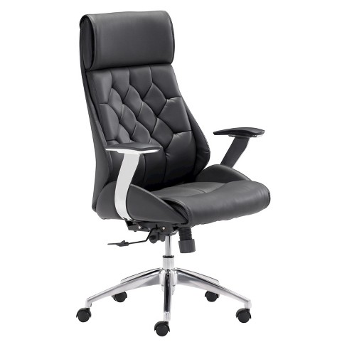 Modern Tufted Adjustable Office Chair - Black - ZM Home : Target