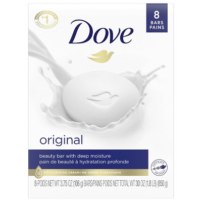 Dove White Moisturizing Beauty Bar Soap - 8pk - 3.75oz each