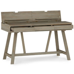 Atkins Flip Up Desk Distressed Gray - Wyndenhall - 1 of 4