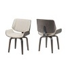 Set of 2 Mid-Century Modern Swivel Dining Chairs with Wood Frame & Upholstered Seat, 360° Accent Chairs for Kitchen or Dining Room–The Pop Home - 4 of 4