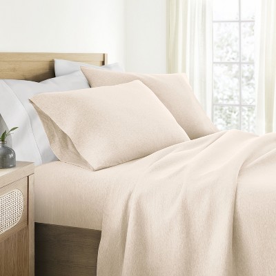 100% Cotton Jersey Sheets Set - King, Queen, Full, TwinXL, Twin - Soft, Breathable, Deep Pockets, Easy Care - 4 Pieces - Becky Cameron