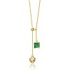 Guili Golden Heart Y-Shape Elegance Necklace - Stunning Gold Plated Design with Heart Pendant and Elegant Y-Shape Drop - 2 of 3