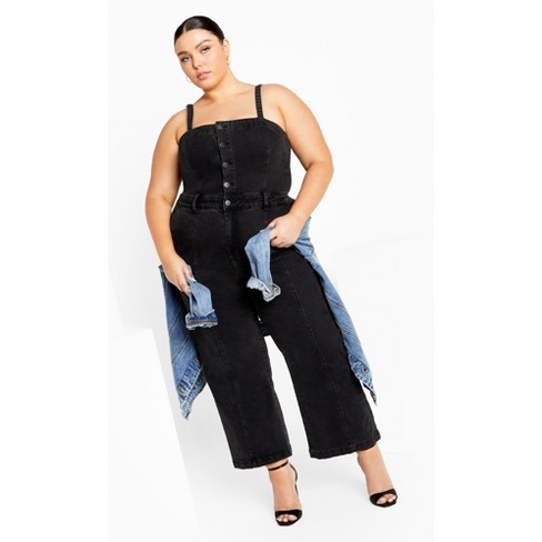 Women s Plus Size Lili Jumpsuit Black Wash City Chic Target