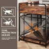 Petrimins Dog Crate Furniture, 48" Dog Kennel for Large Breed, Heavy Duty Wooden End Table with 3 Drawers, Chew-Resistant Steel Tubes - 3 of 4