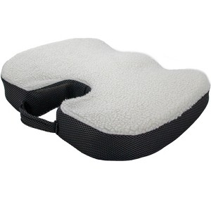 5 Star Super Deals Ergonomic Memory Foam Seat Cushion w/ Fleece Top, Non Slip Bottom, & Travel Friendly Carrying Handle - 1 of 4