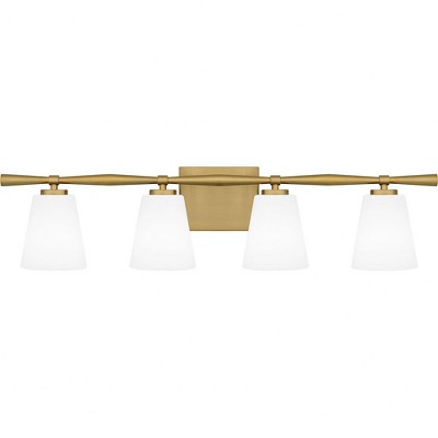 Quoizel Lighting Brindley 4 - Light Vanity in  Aged Brass