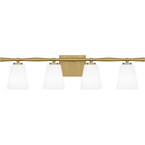 Quoizel Lighting Brindley 4 - Light Vanity in  Aged Brass - 1 of 4