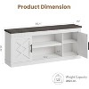 COZONY Fluted Barn Door TV Stand Farmhouse Entertainment Center with Storage for Living Room - 2 of 4