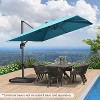 PURPLE LEAF 9' X 11.5' Patio Umbrella Outdoor Cantilever Rectangle Umbrella Aluminum Umbrella with 360-degree Rotation for Garden Pool Patio - 2 of 4