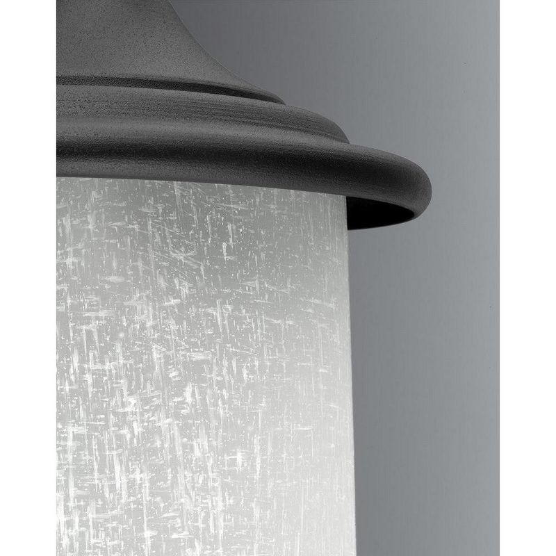 Progress Lighting Essential 1-Light Outdoor Wall Lantern, Antique Bronze, Etched Umber Linen Glass Shade, 3 of 4