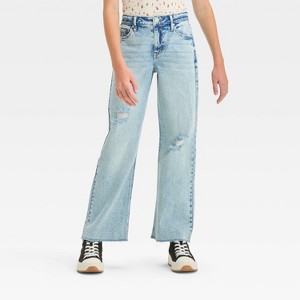 Girls' High-Rise Baggy Jeans - art class™ - 1 of 4