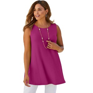 Jessica London Stretch Knit Sleeveless Swing Tunic - 1 of 2