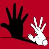 Men's Design By Humans Rabbit Hand Shadow By mobii T-Shirt - 2 of 4