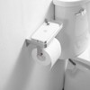 Wall Mount Toilet Paper Holder with Shelf Stainless Steel Paper Roll Holder Tissue Paper Holder - 3 of 4