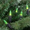 Northlight 50-Count Opaque Green Mini Christmas Light Set- 24.5ft, Black Wire - image 3 of 4