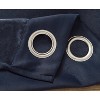 RT Designer Collection Anchorage 2 Pack Blackout Grommet Luxurious Modern Design Curtain Panel Pair 36" x 84" Navy Blue - 4 of 4
