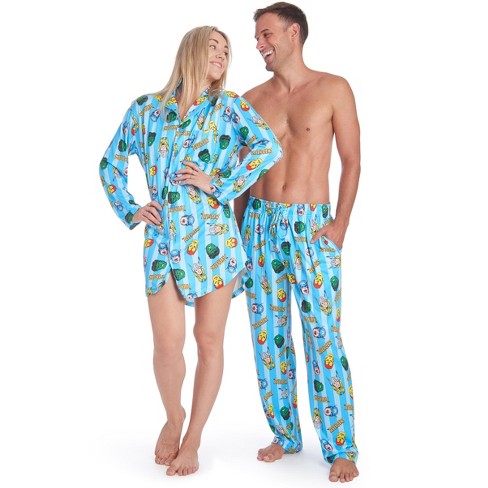 Adr Men's Hooded Footed Adult Onesie Pajamas Set, Plush Winter Pjs With  Hood Blue And White Plaid Large : Target