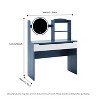 NicBex Vanity Desk with Mirror 47" Dressing Table with Charging Station and Hair Dryer Rack, 5 Drawers, Makeup Desk with Cushioned Stools - 2 of 4