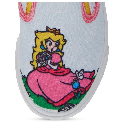 Nintendo Girls Nintendo Peach Slip On Sneakers - Super Mario Shoes - Mario, Luigi, Kirby and Donkey Kong Slip On Shoes (Pink, 13) — фото 4