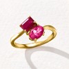 Ross-Simons 0.80 Carat Ruby and .70 Carat Pink Topaz Toi Et Moi Ring in 14kt Yellow Gold - 4 of 4
