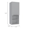 Vynxaria Bathroom Cabinet with Single Door, Two Interior Shelves, and Two External Shelves, Stylish and Functional in Black Finish - 4 of 4