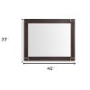 HomeRoots 33" Brown and Gold Wood Framed Accent Mirror - 3 of 4