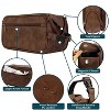 Travel Essentials Shaving Dopp Kit, Travel Bag Toiletries Organizer Case for Grooming, PU Leather Water Resistant Cosmetic Bag Pouch (Dark Brown) - 4 of 4