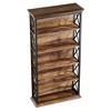 Resenkos Bookshelf, Bookcase Standing Shelf Unts,6-Tier Bookshelf, 70.87" Etagere Metal and Wood Bookcase for Home Office,Brown - 4 of 4