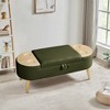 TiramisuBest Grey Storage Ottoman Bench 55.12 in, Chenille Tufted Bed Bench with Hidden Storage - 4 of 4