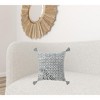 HomeRoots 20" X 20" Silver Gray And Dark Gray Viscose Geometric Zippered Pillow - 2 of 4