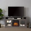 NicBex Fireplace TV Stand for 65 Inch TV, Farmhouse Entertainment Center with 18"Electric Fireplace Insert & 2 Glass Door for Living Room - 2 of 4