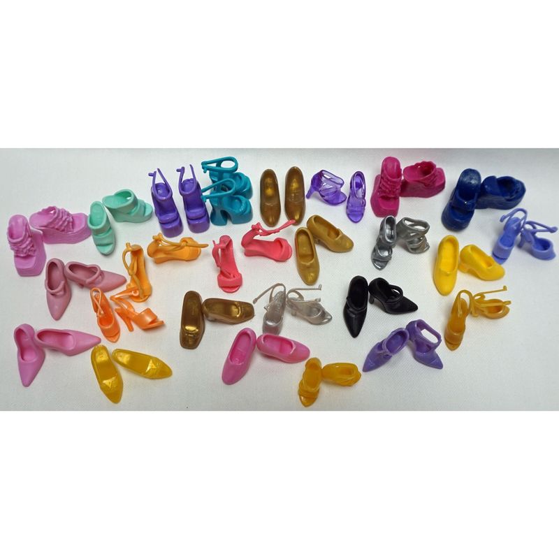 Doll Clothes Superstore 25 Sets Of Fashion Doll Shoes Fits Barbie Doll Foot and 11 1/2 inch Dolls, 2 of 4