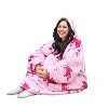 Catalonia Woman Wearable Blanket Hoodie Oversized Sweatshirt, Warm Fleece Pullover Adult Blanket, Cozy Birthday Gift for Woman Wife - 3 of 4