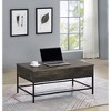 MDF Coffee Table with Lift Top, Beveled Edge, and Storage Compartment for Living Room or Family Spaces - 2 of 4