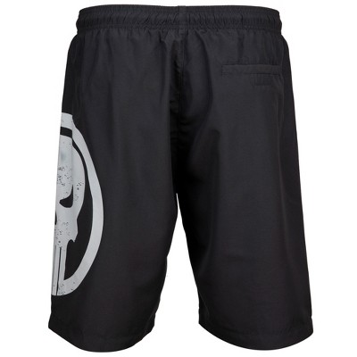 Punisher Mens Marvel Comics The Punisher Skull Symbol Board Shorts - Medium (32-34) — фото 7