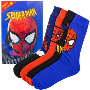 Mens Spider-man 4-Pair Crew Socks Lenticular Box Set - 1 of 4