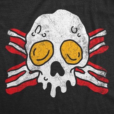 Мужские футболки Crazy Dog T-Shirts, Inc. Mens Funny T Shirts Bacon and Eggs Skull Breakfast Graphic Tee for Men - Crazy Dog Men's T Shirt For Foodies Black XL — фото 2